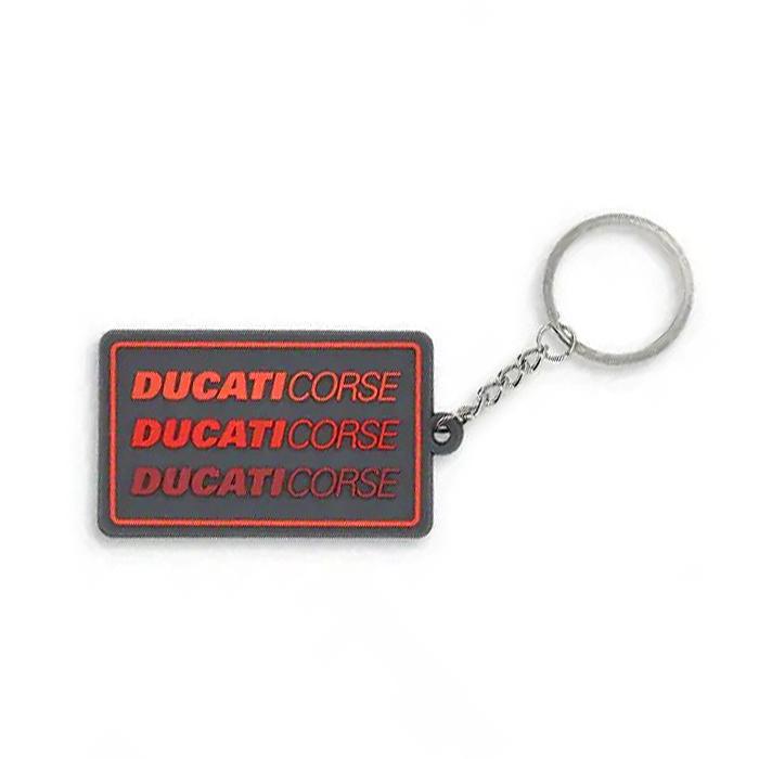 Ducati Corse Keyring - Anthracite Grey
