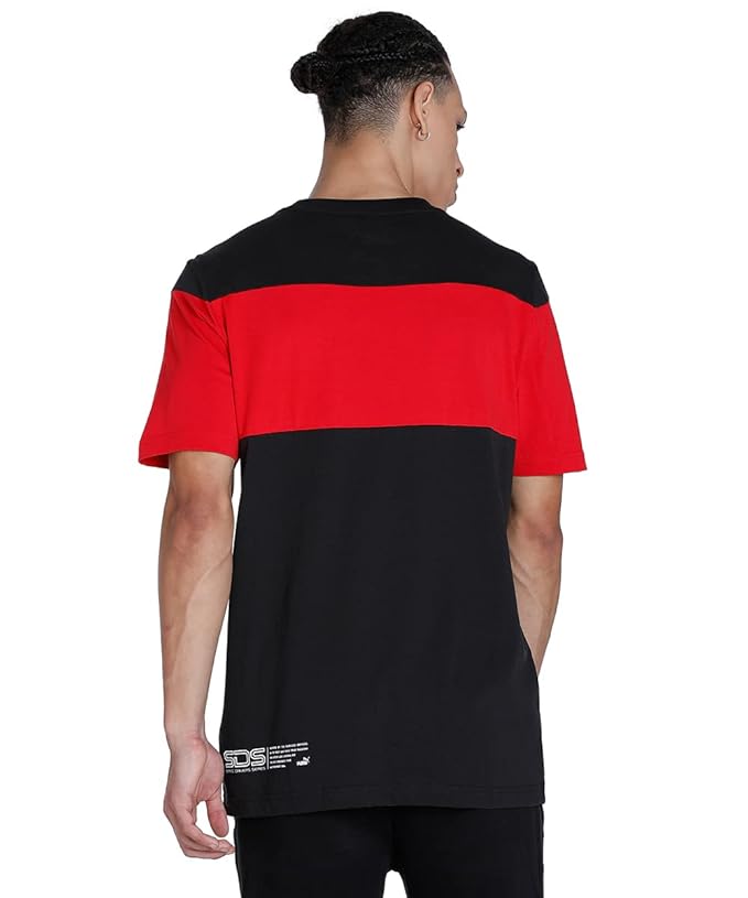 Ferrari Race SDS Men's Colorblock T-Shirt - Black / Red