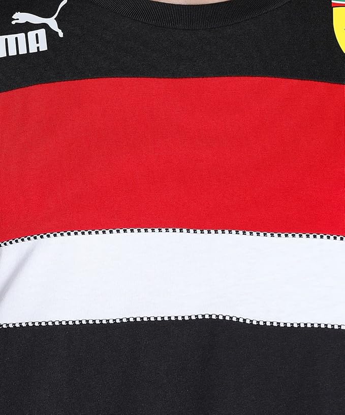 Ferrari Race SDS Men's Colorblock T-Shirt - Black / Red