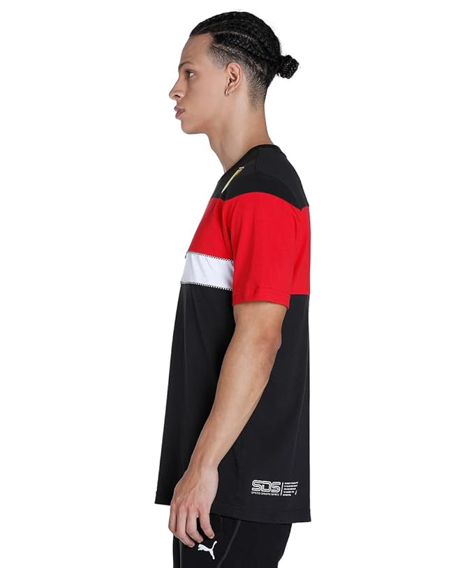 Ferrari Race SDS Men's Colorblock T-Shirt - Black / Red