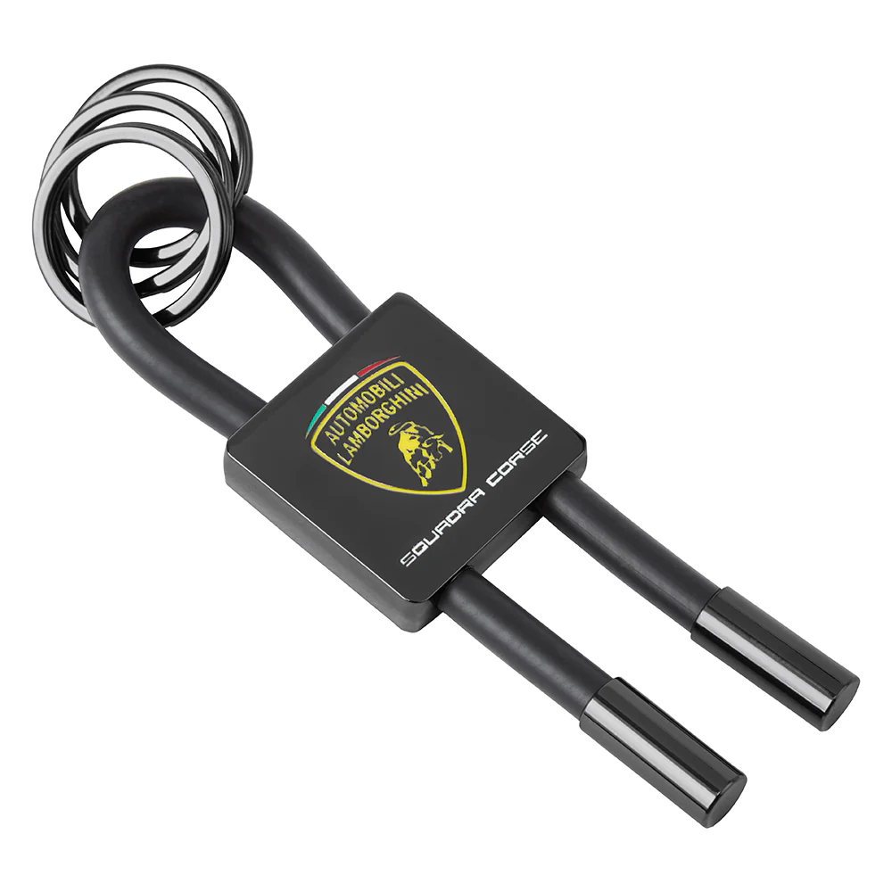Lambo SC Rubber Loop Keyring Black