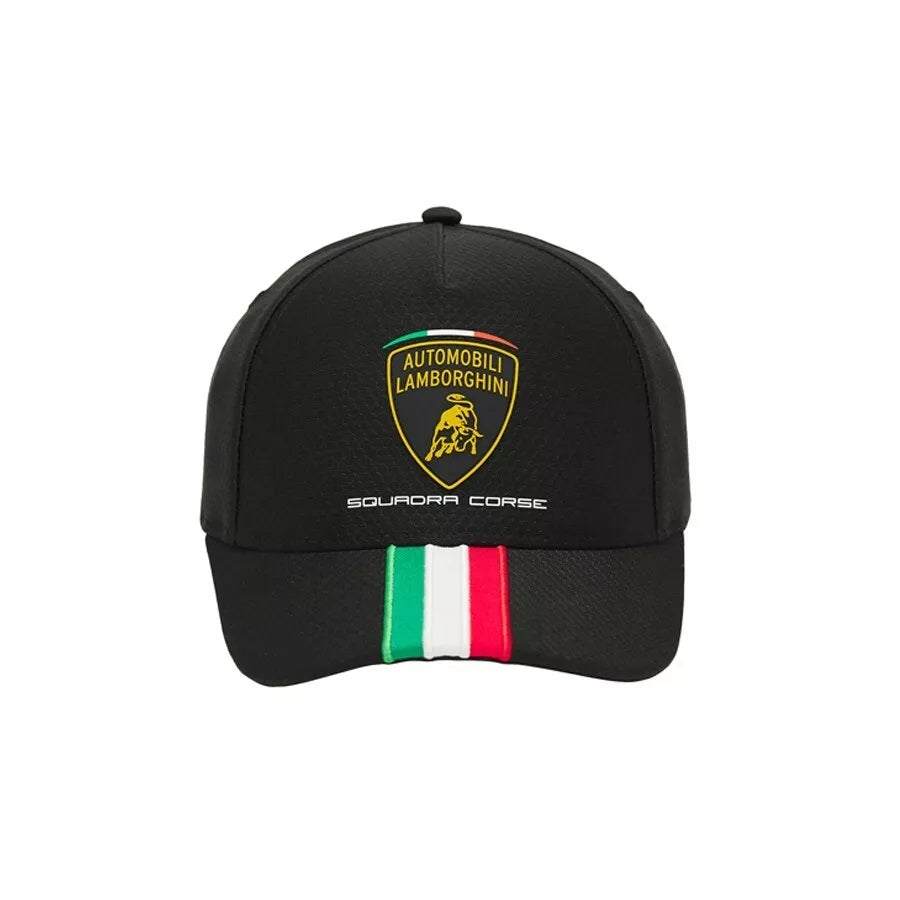 Automobili Lamborghini 2024 KIDS Squadra Corse Team Tricolor Cap Black