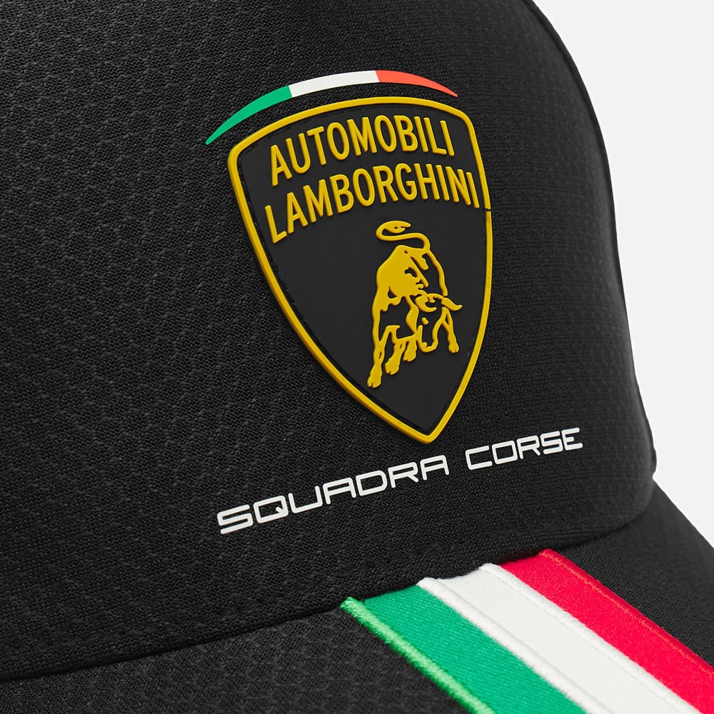 Automobili Lamborghini 2024 KIDS Squadra Corse Team Tricolor Cap Black