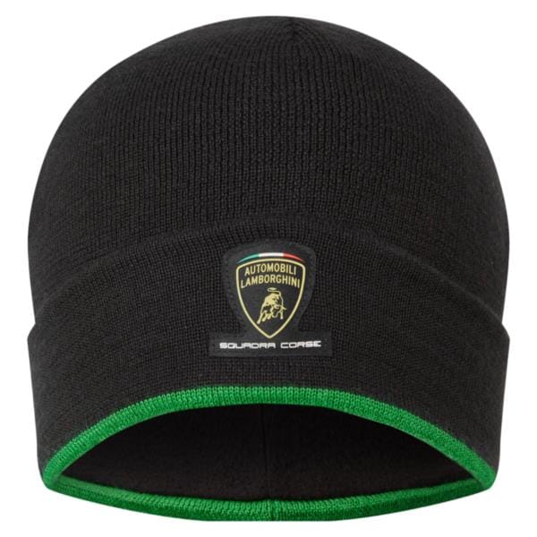 Lamborghini Squadra Corse Team Knitted Beanie - Black