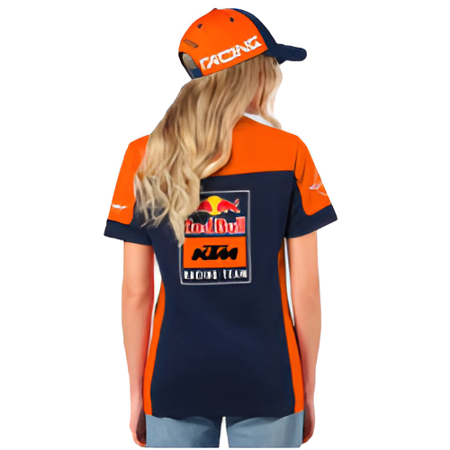 KTM WOMENS Replica Team T-Shirt, F1 shirt, F1 women clothes, F1 team shirt, Red bull shirt, 2024 F1 collection, F1 merch, KTM tops, racing, blue and orange shirt, new in stock, women brand clothes, F1 top