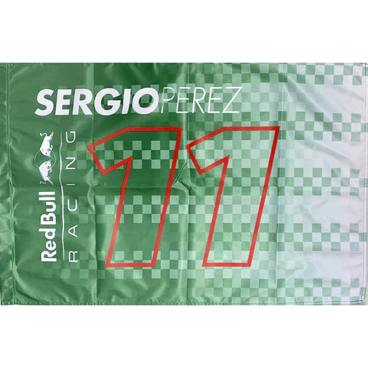 Red Bull Racing F1 Sergio Checo Perez Flag - Green