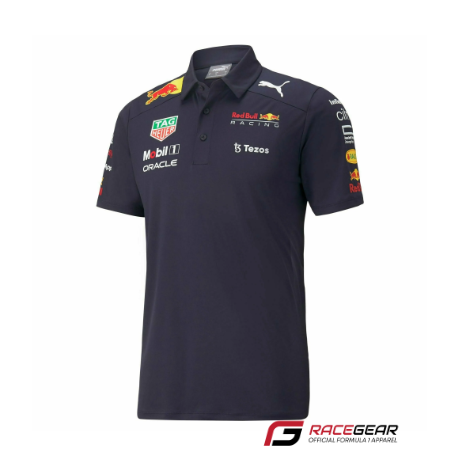 Red Bull Racing F1 Mens 2022 Team Polo Shirt - Navy