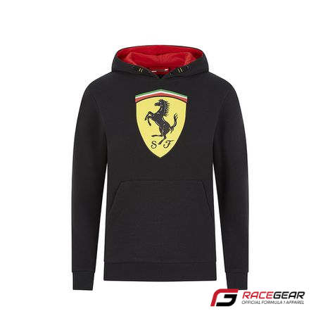 Scuderia Ferrari FW Kids' Hooded Sweat - Black