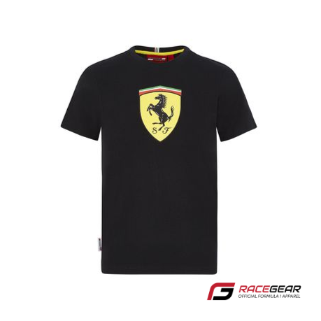 Scuderia Ferrari Kids Large Shield T-Shirt Black