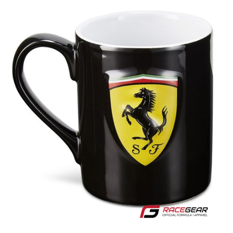 Scuderia Ferrari Scudetto Shield Mug Black