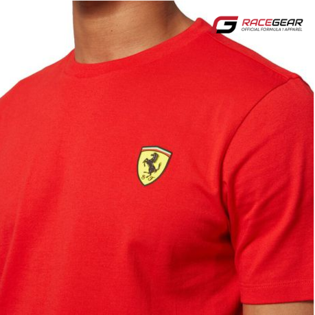 Scuderia Ferrari Fanwear Mens Small Shield Tee Red