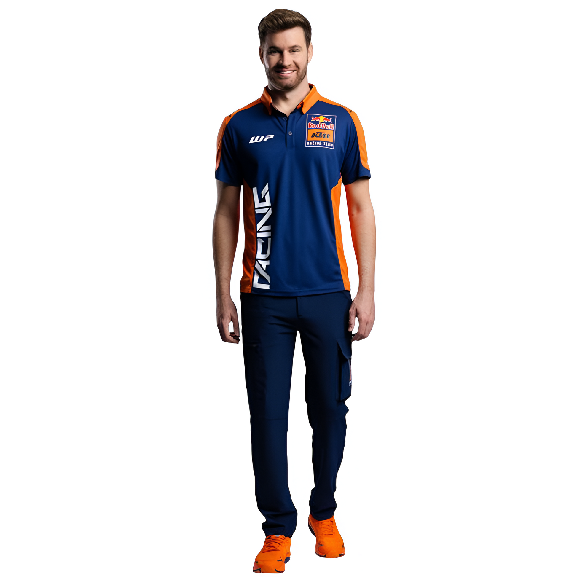 KTM MENS Replica Team T-Shirt, F1 shirt, F1 men clothes, F1 team shirt, Red bull shirt, 2024 F1 collection, F1 merch, KTM tops, racing, blue and orange shirt, new in stock, men brand clothes, F1 top