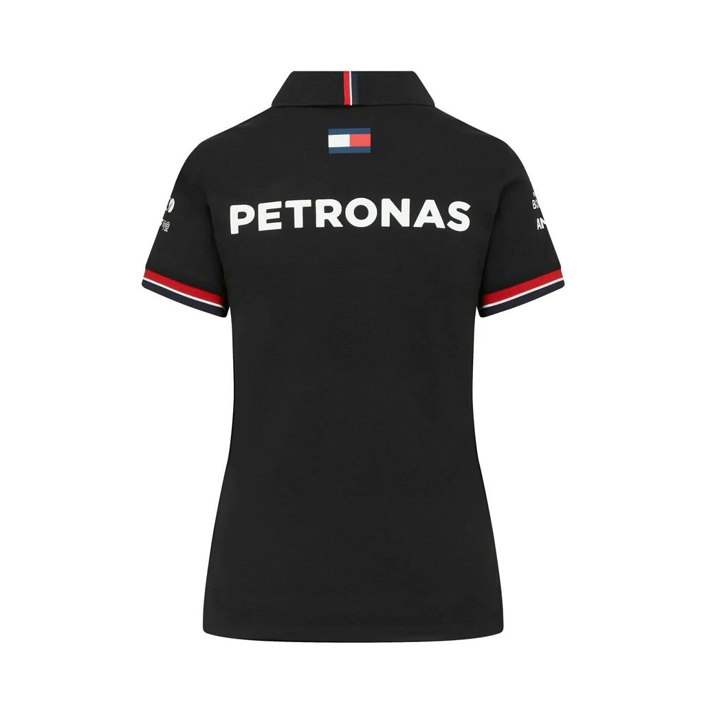 Mercedes Petronas Woman's Polo Shirt, Takealot, Take a lot, Black Polo Shirt, 2022 F1 Team