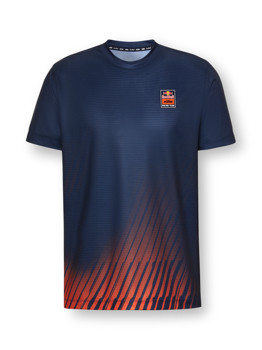 KTM MENS Polyester Motion s/s Top navy / orange