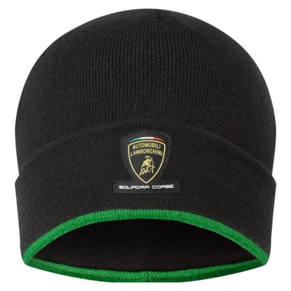 Lamborghini Squadra Corse Team Knitted Beanie - Black