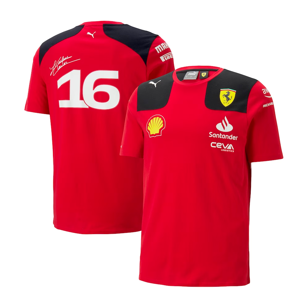 Scuderia Ferrari RP Mens Leclerc T-Shirt - Red