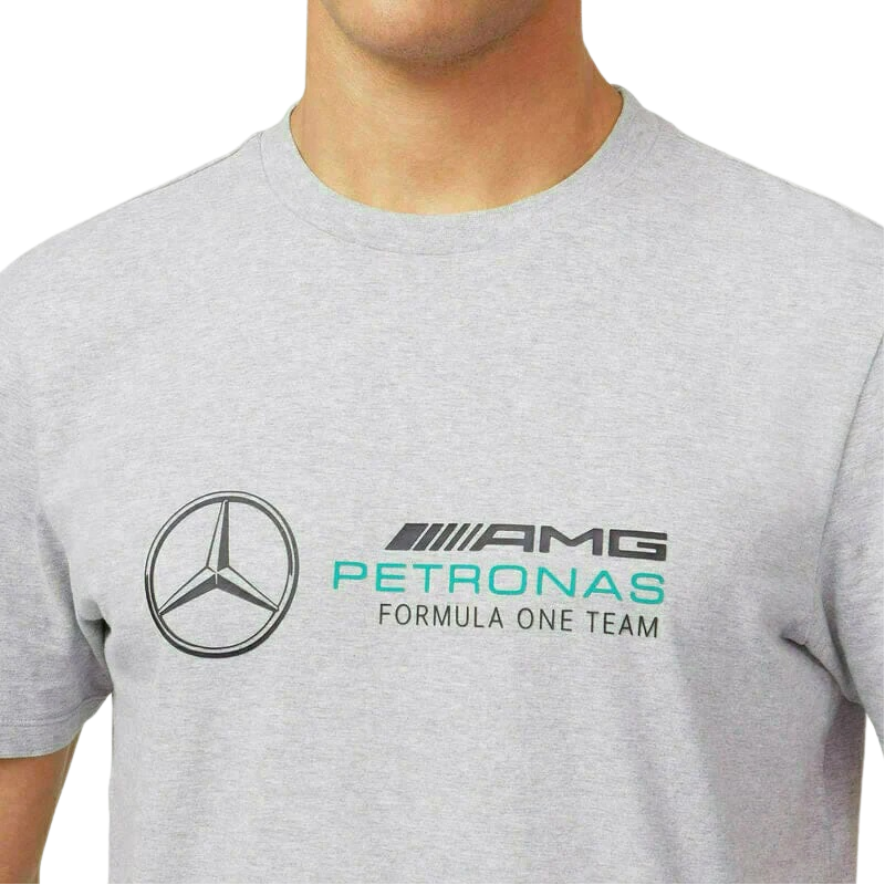 Mercedes Benz AMG Petronas F1 Unisex Large Logo T Shirt Black