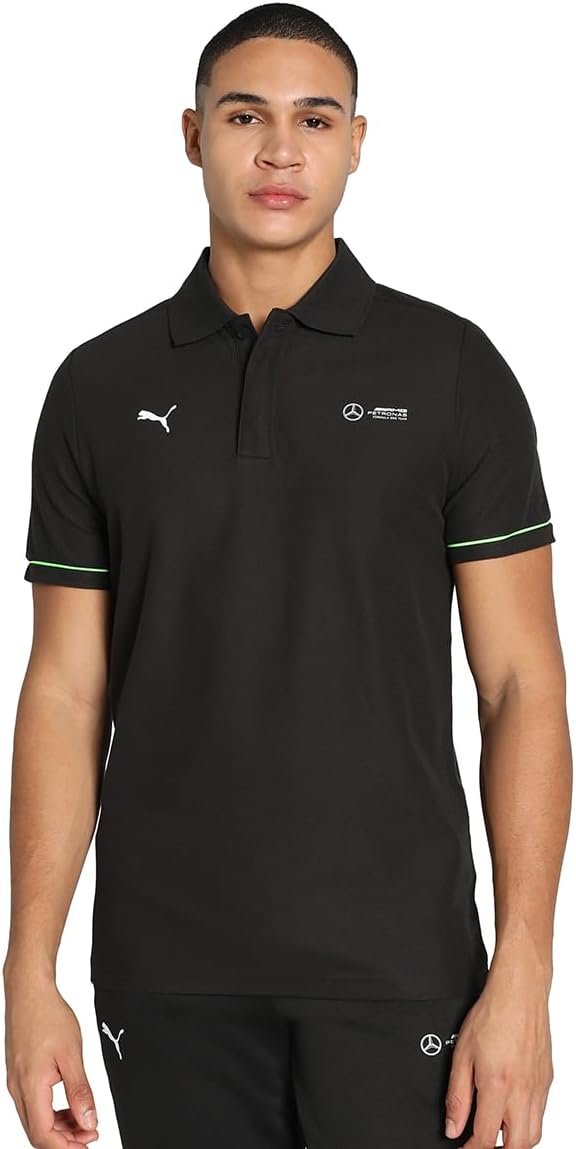 Mercedes AMG Petronas Puma F1 Polo Shirt - Black