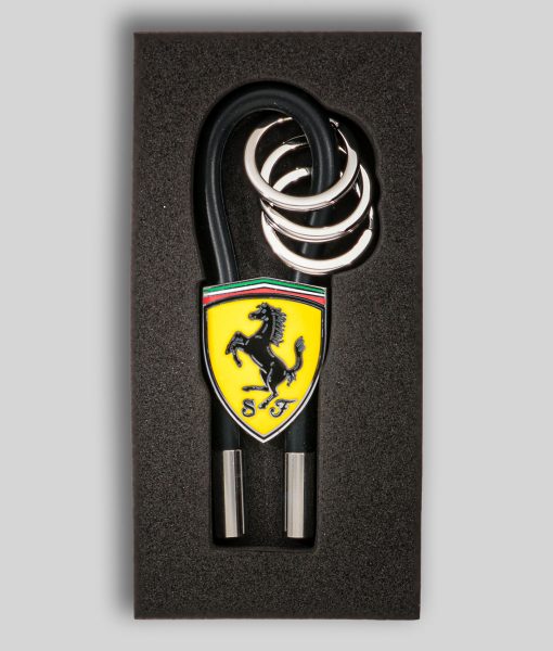 Scuderia Ferrari Fan ware Rubber Strap Keyring - Black