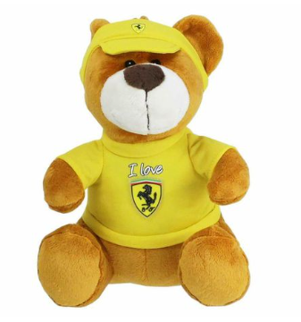 Ferrari Teddy, F1 accessories, F1 merch, brand teddy bear, F1 bear, F1, formula 1 apparel, toys, F1 toys