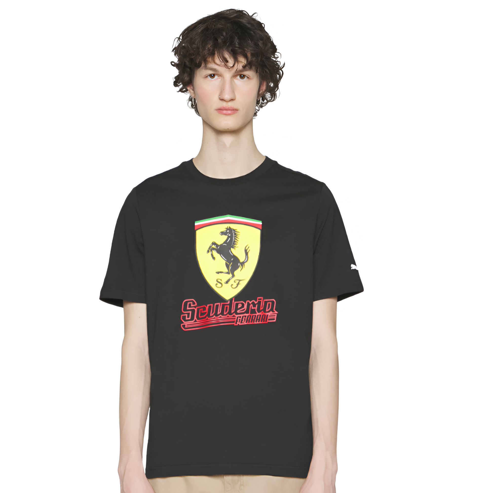 Scuderia Ferrari, Men's Team T-Shirt, F1 apparel, formula 1 merch, racegear, F! shirt takealot, takealot.com, brand clothing, shirts, online store, fanwear, fanware, ferrari 2023 clothes, 2023 f1 merch, mens shirt formula 1, Ferrari Men´s Race big shield tee heritage shirt
