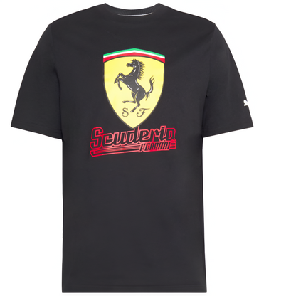 Scuderia Ferrari, Men's Team T-Shirt, F1 apparel, formula 1 merch, racegear, F! shirt takealot, takealot.com, brand clothing, shirts, online store, fanwear, fanware, ferrari 2023 clothes, 2023 f1 merch, mens shirt formula 1, Ferrari Men´s Race big shield tee heritage shirt