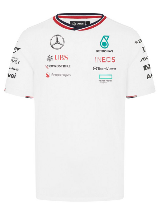 2023 Mercedes AMG Petronas F1 Mens Teamwear T-shirt White