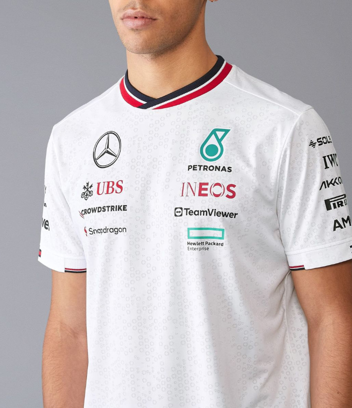 2023 Mercedes AMG Petronas F1 Mens Teamwear T-shirt White