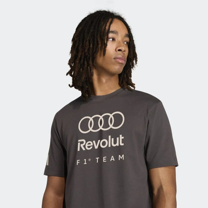 AUDI Revolut F1 Adidas Mens Team DNA Graphic T-Shirt - Anthracite Grey