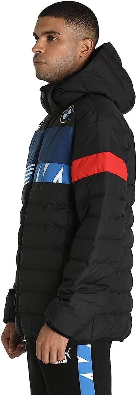 BMW M motorsport Ecolite Down Mens Jacket, Hooded Jacket, Padded Jacket, Puma, Winter Collection,