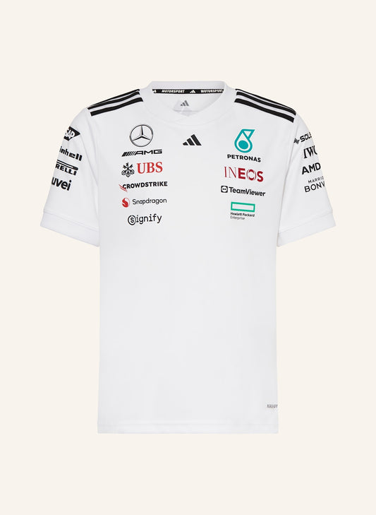 Mercedes AMG Petronas F1 Adidas Team T-Shirt - White