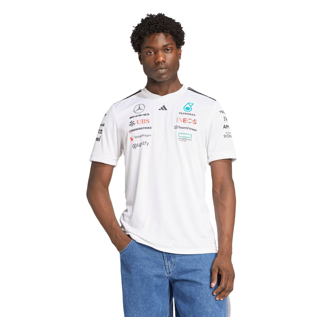 Mercedes AMG Petronas F1 Adidas Team T-Shirt - White