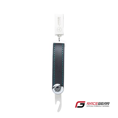 Mercedes-AMG Petronas F1 2021 Leather Keyring - Black