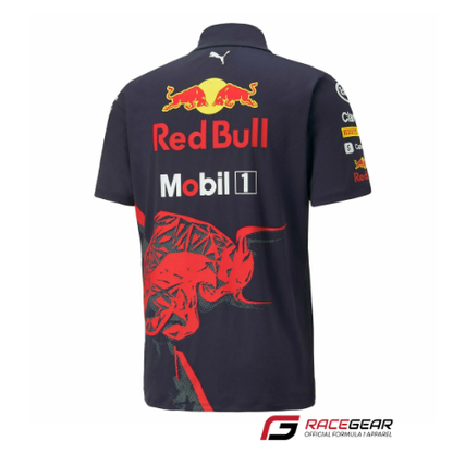 Red Bull Racing F1 Mens 2022 Team Polo Shirt Navy