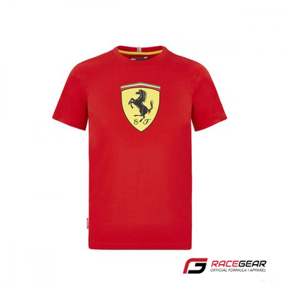 Scuderia Ferrari FW Kids' Large Shield Tee - Red