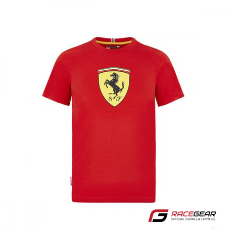 Scuderia Ferrari FW Kids' Large Shield Tee - Red