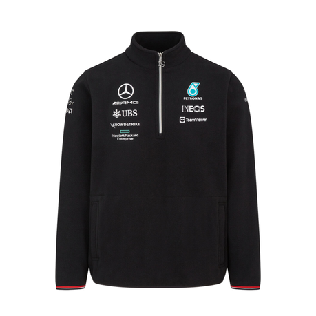Mercedes AMG Petronas F1 RP 1/4 Zip Fleece Jacket- Black – Racegear